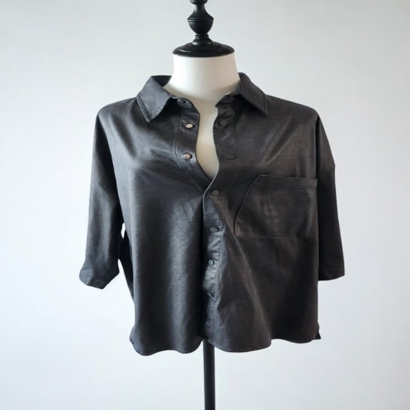 Leather Black Mini Top Jacket