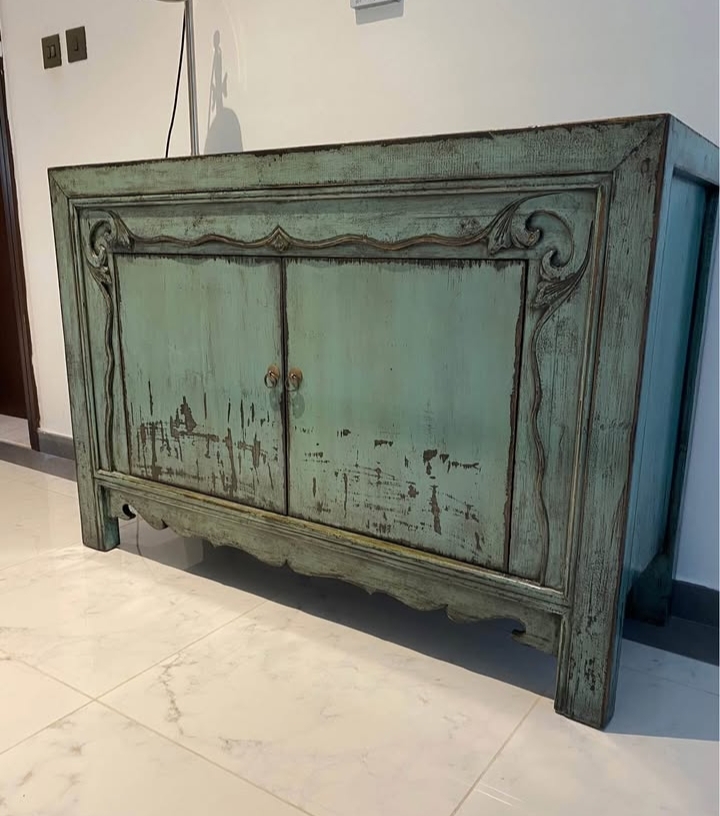 Unique Antique Style 2 Door Cabinet