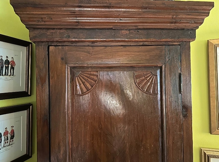 Indonesian Solid Teak Cabinet with Bottle Rack