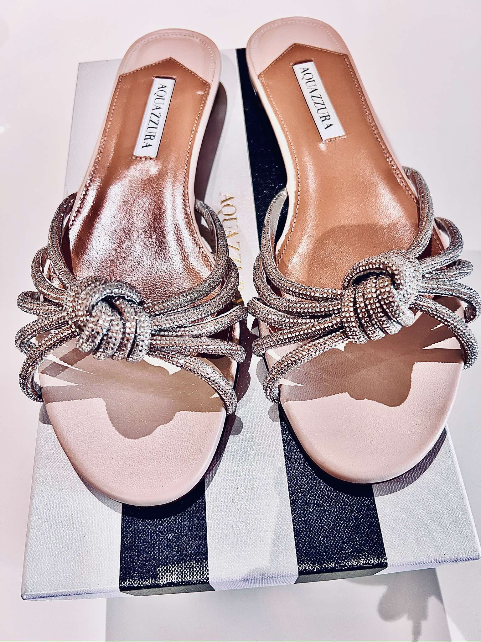 Aquazzura Celeste Slides, Size 39.5 EUR