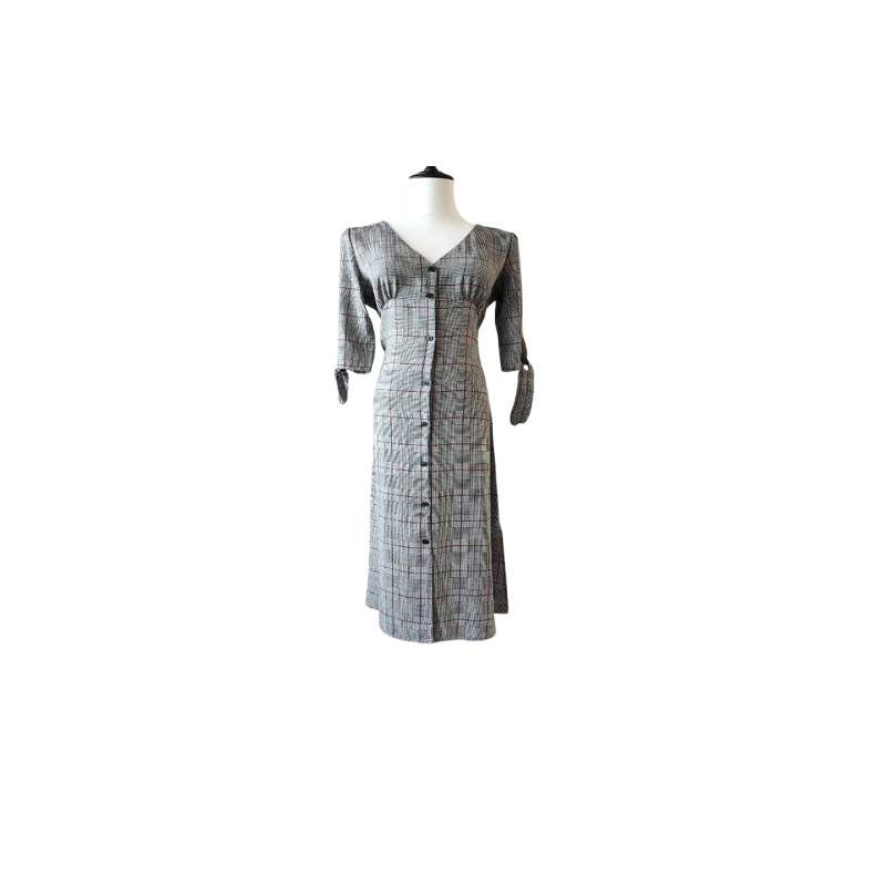 Mango Midi Plaid Dress