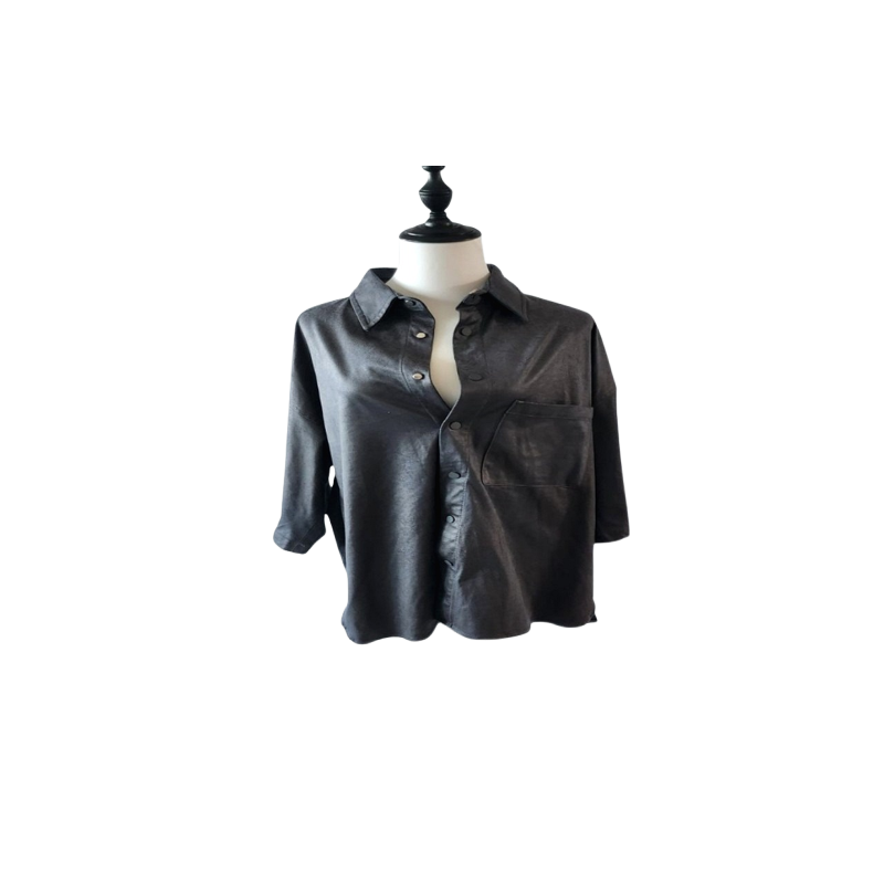 Leather Black Mini Top Jacket