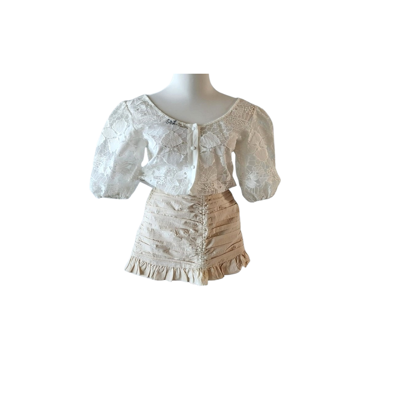 Zara Lace Cream Top
