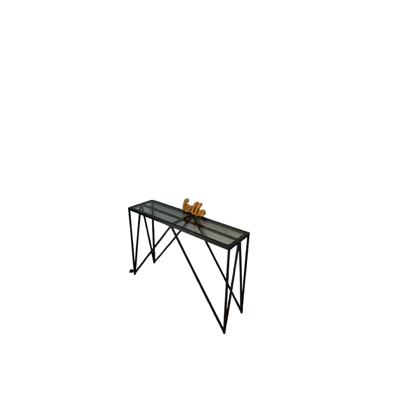 Metal and Glass Console Table