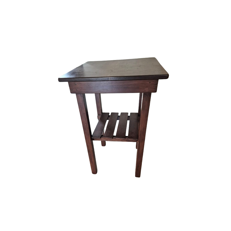 Preloved Wooden Side Table with Lower Shelf