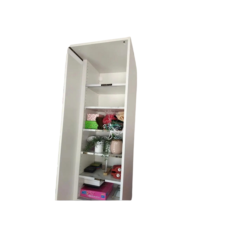 This IKEA PAX add-on corner unit with four adjustable shelves