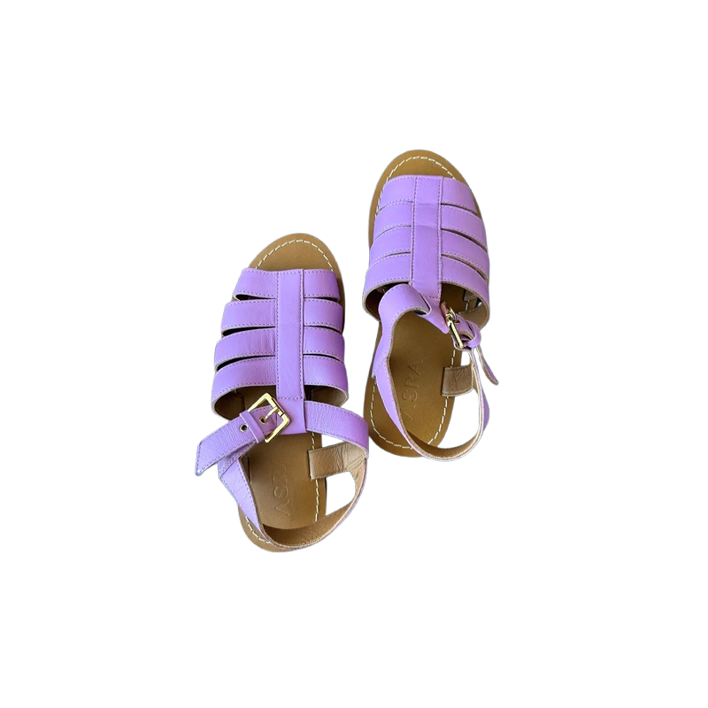 ASOS Purple Leather Sandals with Strap – Size 36