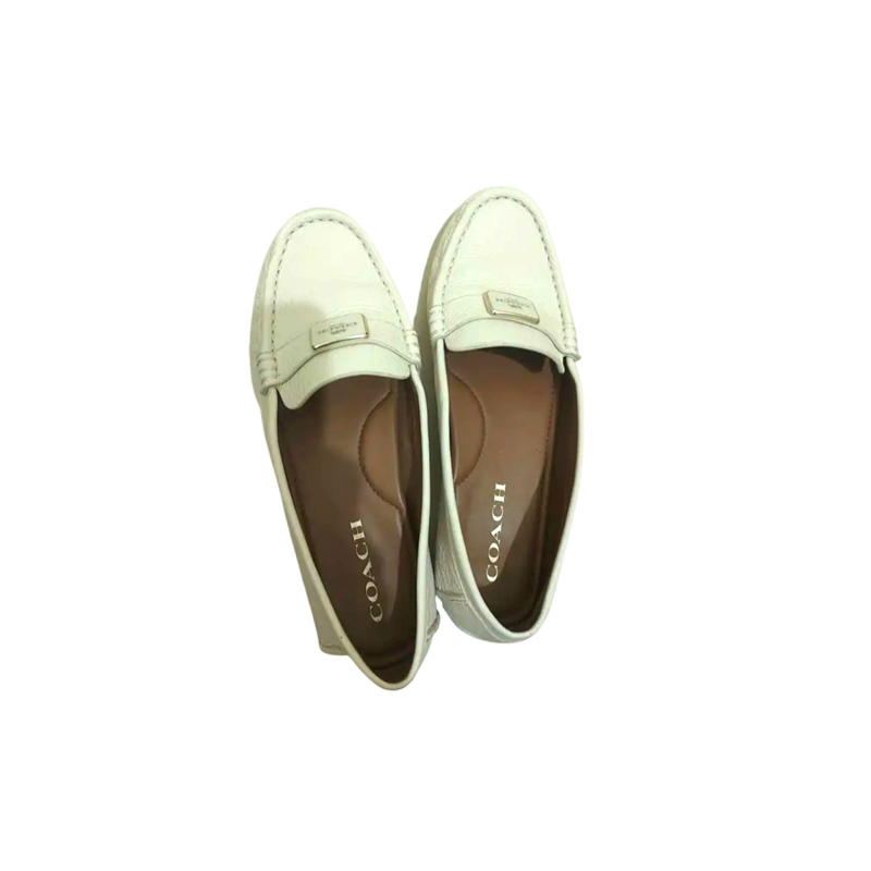 Coach White Loafers - Size: EUR 38