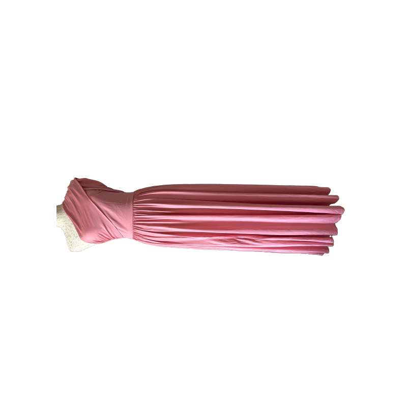 Elegant One-Shoulder Long Pink Dress