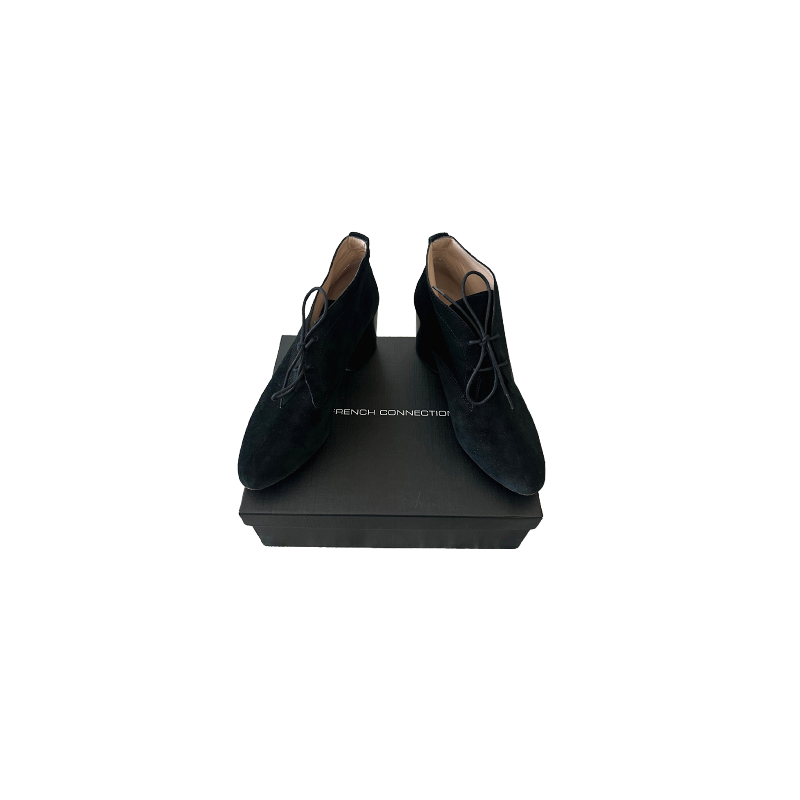 French Connection Black Suede Boots