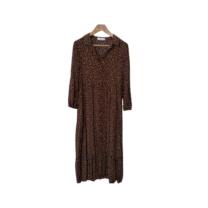 Mango Brown Polka Dot Dress