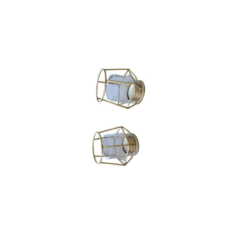 2x  IKEA PÄRLBAND Tealight holder, gold-colour, 10 cm