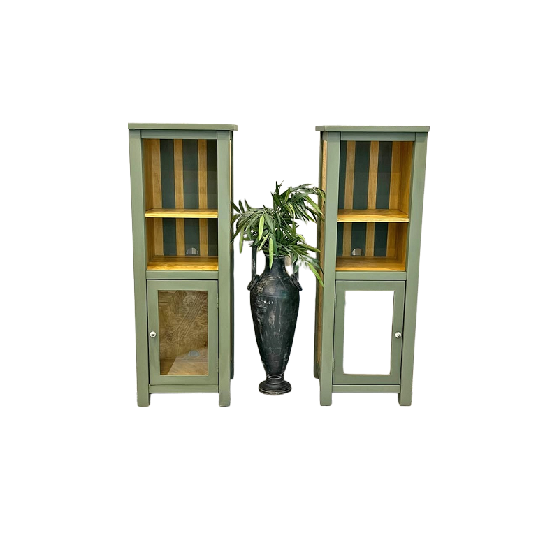 1 x Green Pottery barn benchwright cabinet