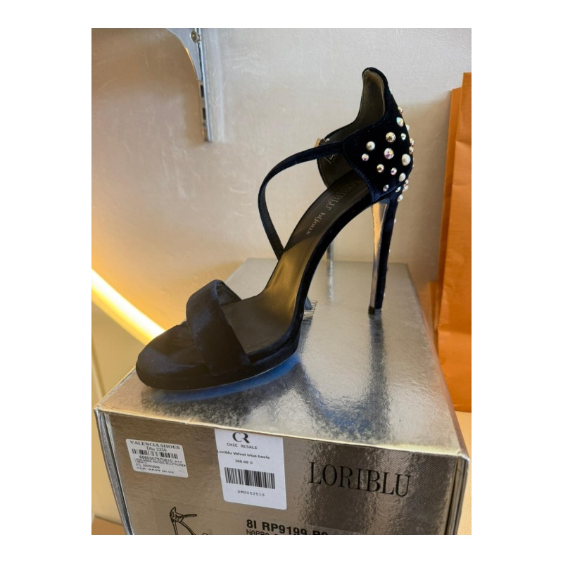Loriblu velvet blue heels
